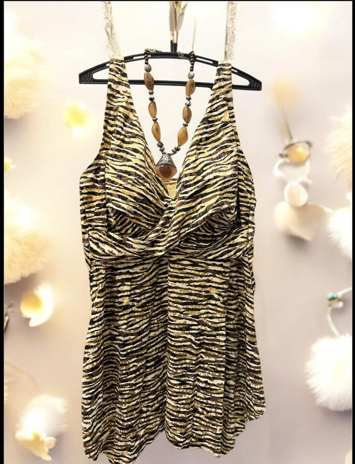 Wild Print Padded Tunic