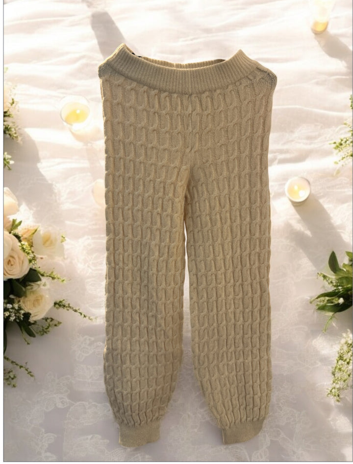 Cream Cable Design Trouser