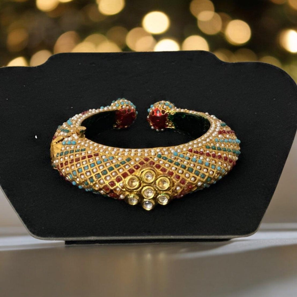 Golden Kundan Heritage Kada - Fusion Wear