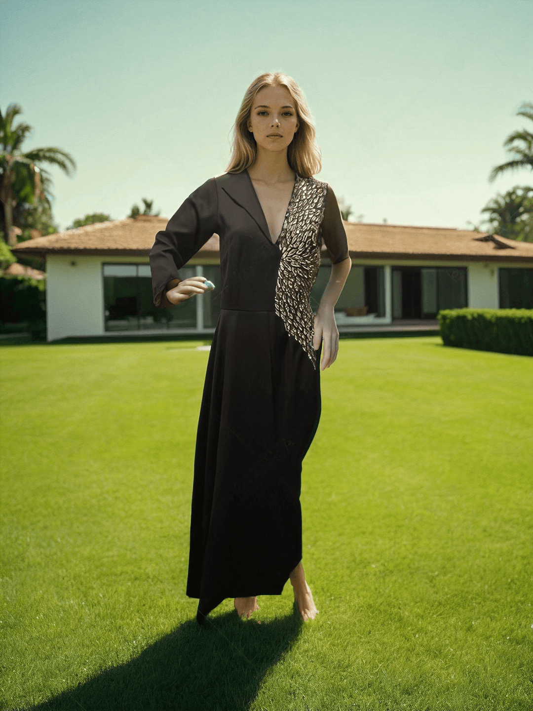 Indo-Western Style Jumpsuit - Fusion Wear