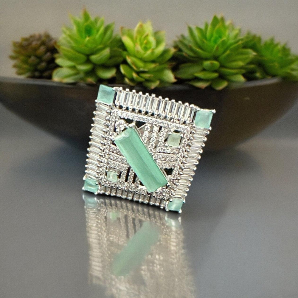 Minty Crystal Diamond Ring - Fusion Wear