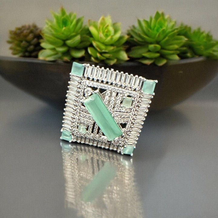 Minty Crystal Diamond Ring - Fusion Wear