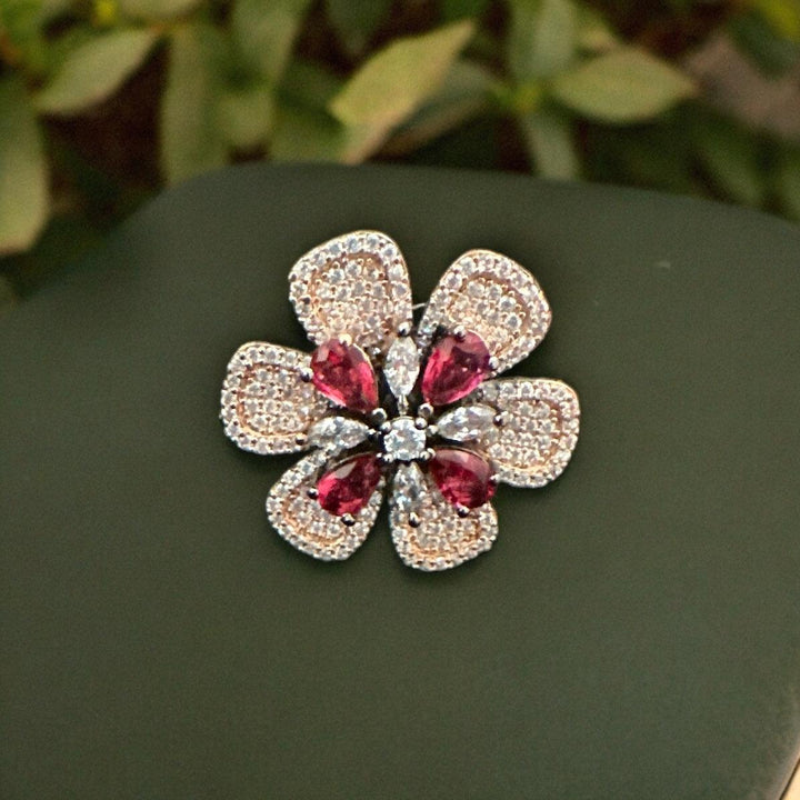 Rose Gold Floral Blush Ring