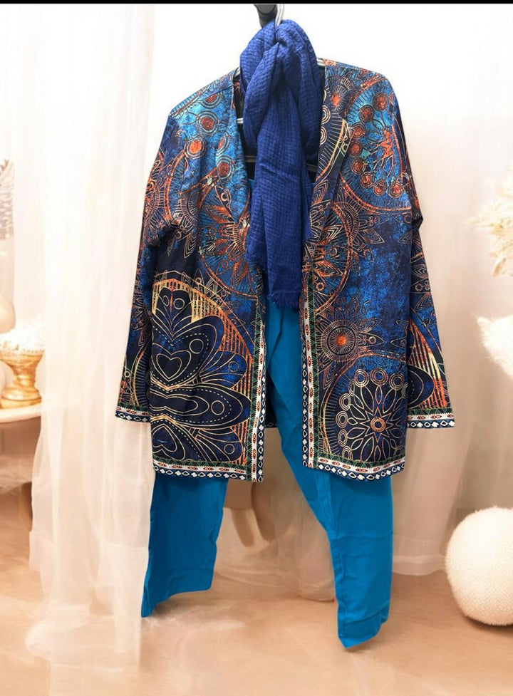 Blue Boho style 3 piece Set