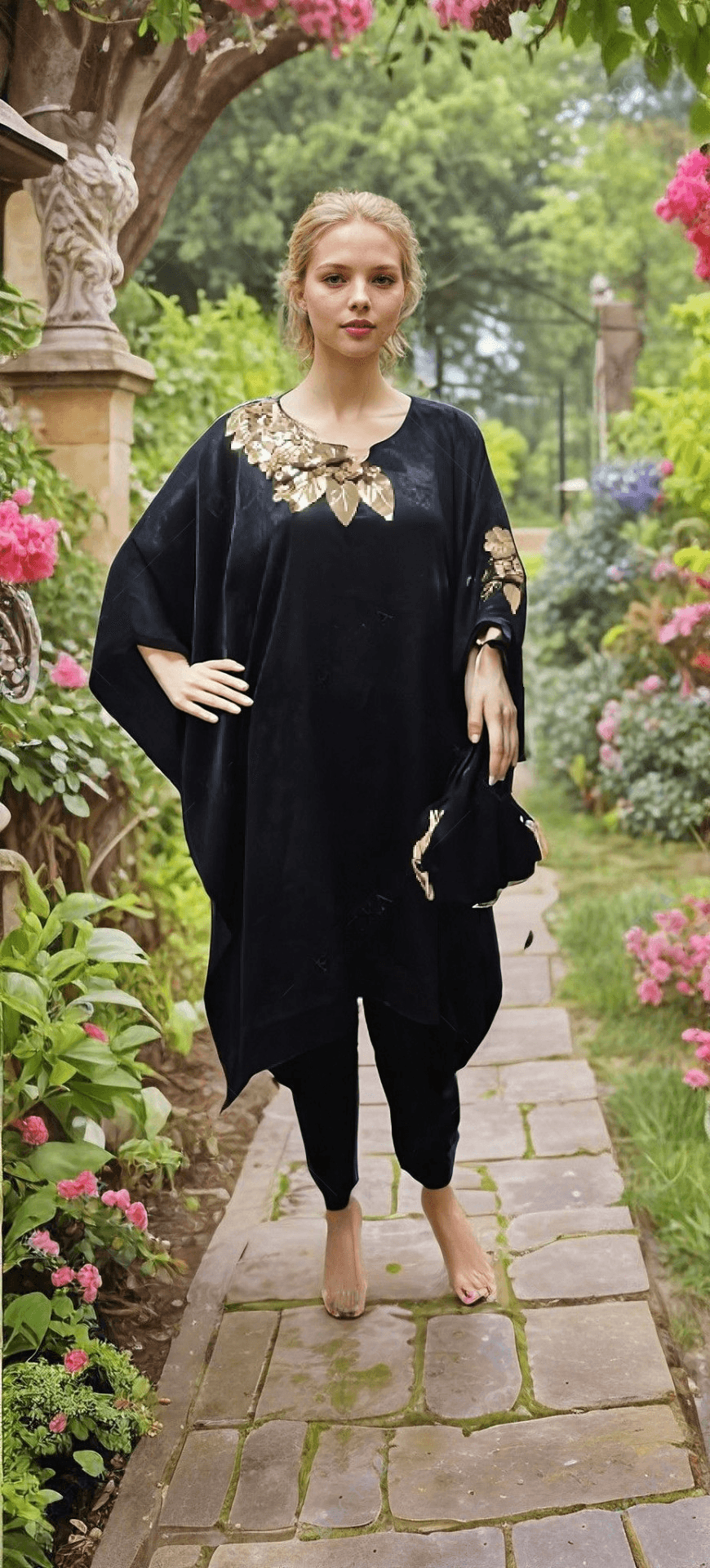 Stylish Dhoti Kaftan With Potli - Fusion Wear
